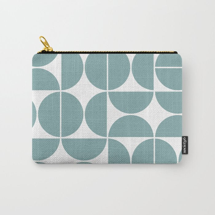 Mid Century Modern Geometric 04 Glass Blue Carry All Pouch