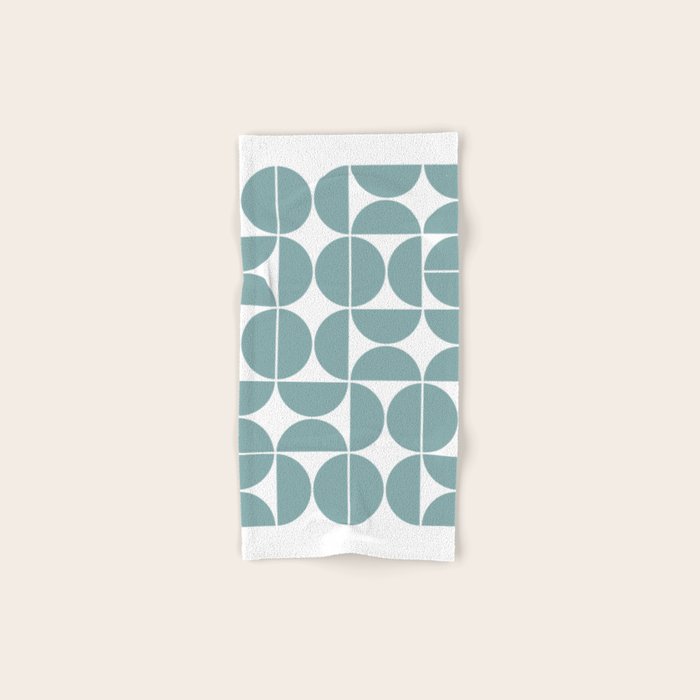 Mid Century Modern Geometric 04 Glass Blue Bath Towel