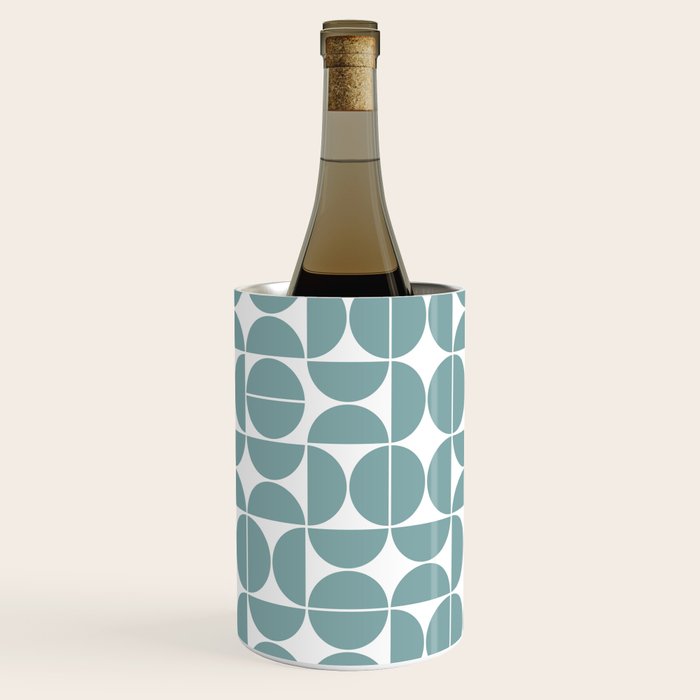 Mid Century Modern Geometric 04 Glass Blue Wine Chiller