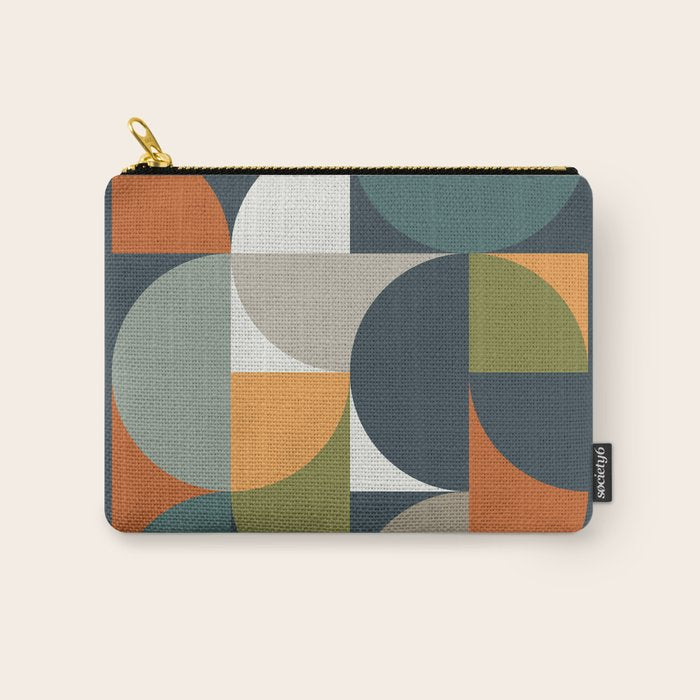 Mid Century Geometric 12/2 Carry All Pouch