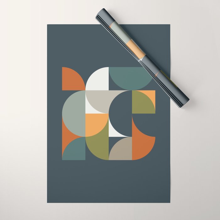 Mid Century Geometric 12/2 Wrapping Paper