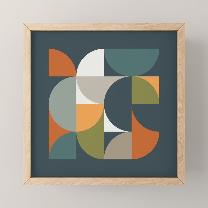 Mid Century Geometric 12/2 Mini Art Print