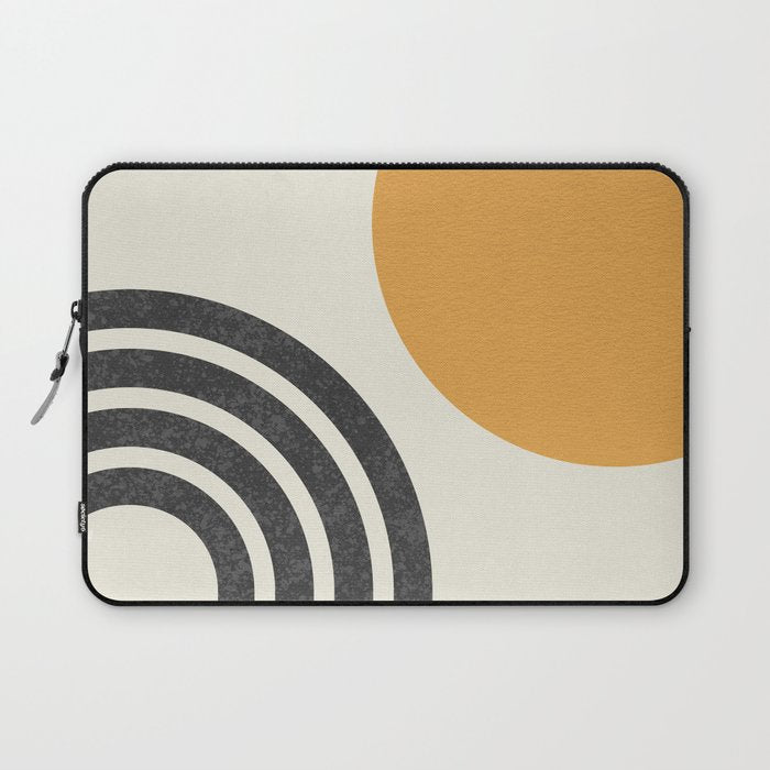 Mid Century Modern Sun And Rainbow Laptop Sleeve