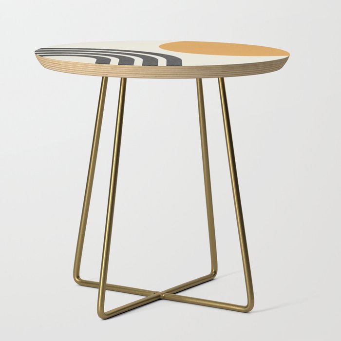 Mid Century Modern Sun And Rainbow Side Table
