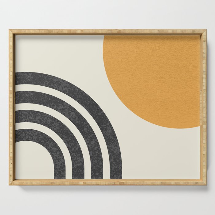 Mid Century Modern Sun And Rainbow Serving Tray