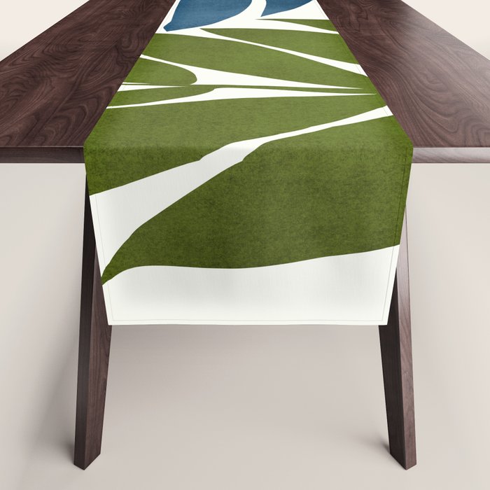 Deep Woods Botanical Painting Table Runner
