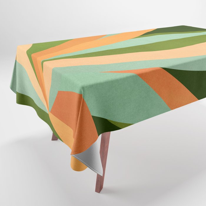 Colorful Agave Painted Cactus Illustration Tablecloth