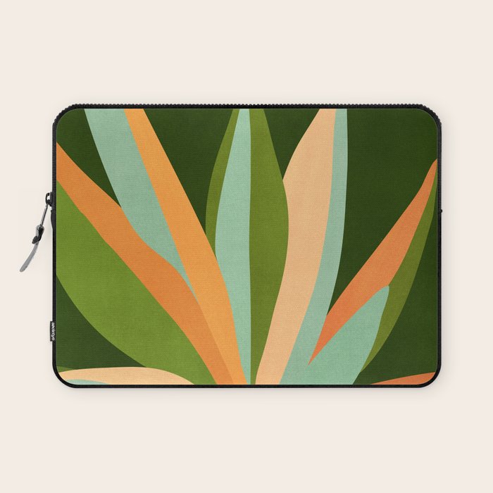 Colorful Agave Painted Cactus Illustration Laptop Sleeve