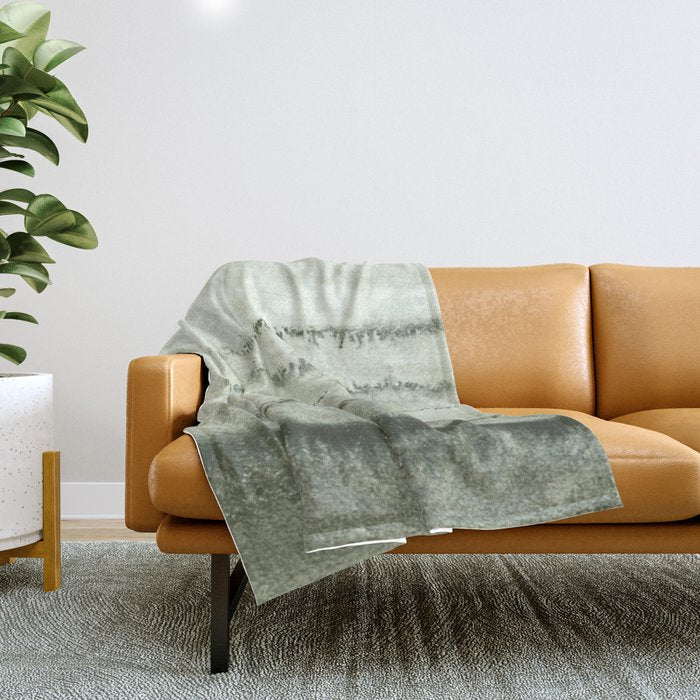 Within The Tides - Sage Green By Ms  Throw Blanket