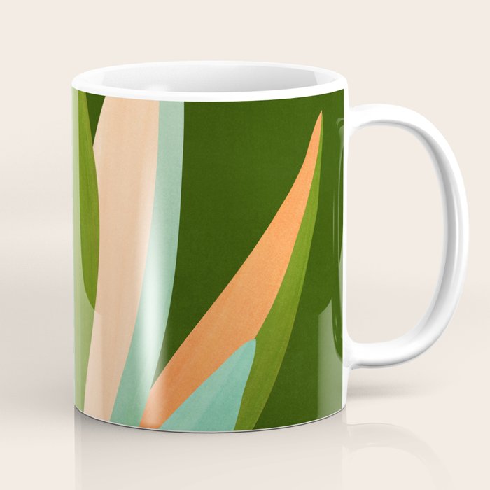 Colorful Agave Painted Cactus Illustration Coffee Mug