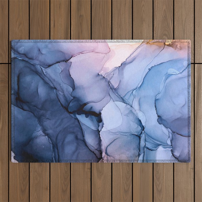 Captivating 1 - Alcohol Ink Painting Outdoor Rug