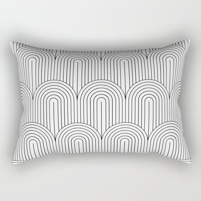 Art Deco Arch Pattern Ix Rectangular Pillow