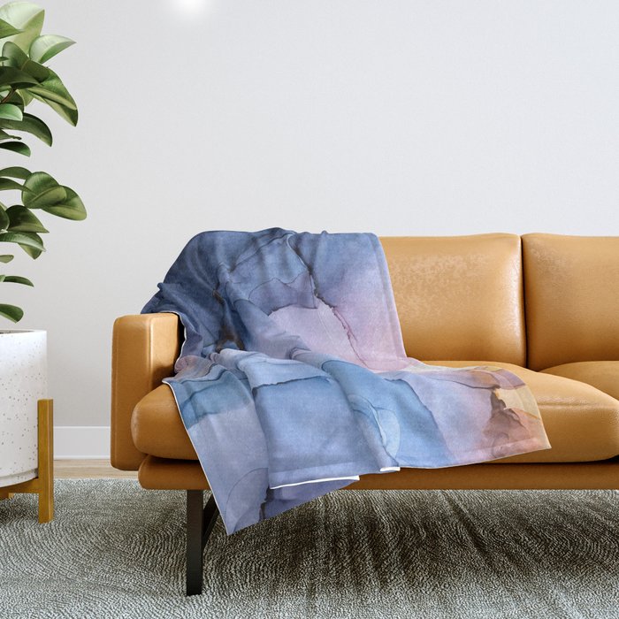 Captivating 1 - Alcohol Ink Painting Throw Blanket