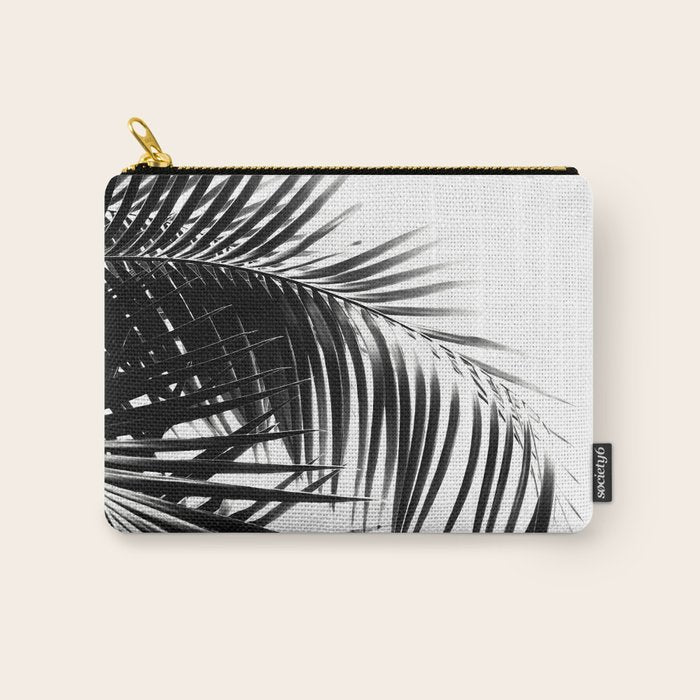 Palm Leaves Black & White Vibes #3 #Tropical #Decor #Art #Homestorie Carry All Pouch