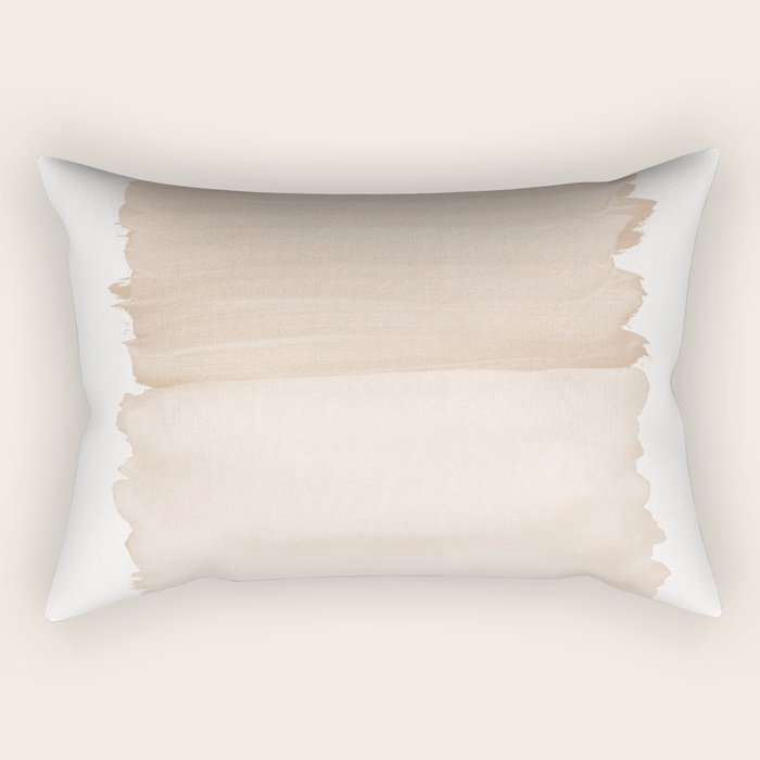 Warm Beige Abstract Minimalism #1 #Minimal #Ink #Decor #Art #Homestorie Rectangular Pillow