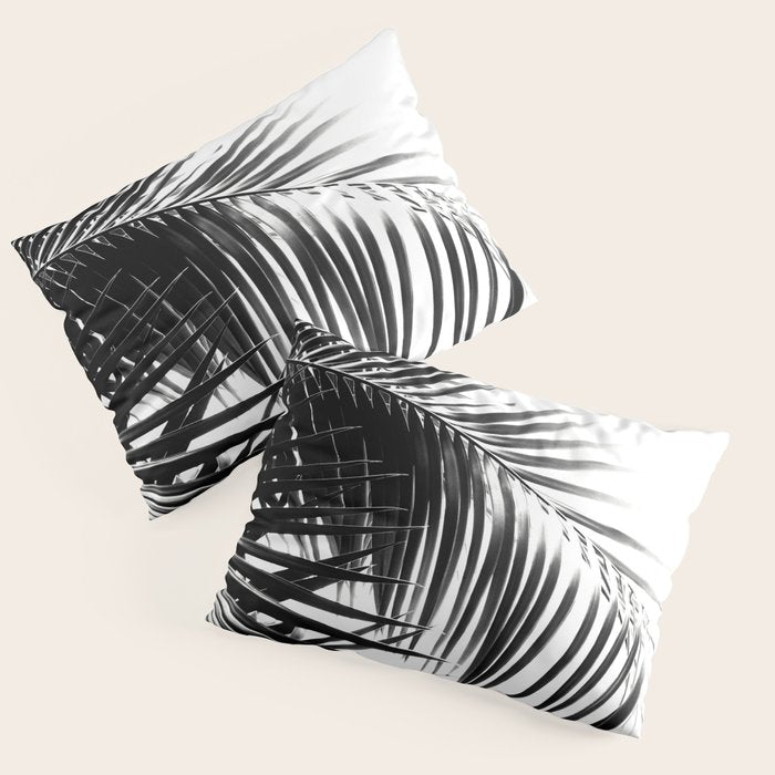 Palm Leaves Black & White Vibes #3 #Tropical #Decor #Art #Homestorie Pillow Sham