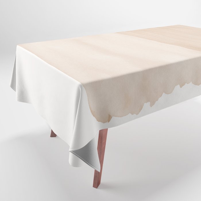 Warm Beige Abstract Minimalism #1 #Minimal #Ink #Decor #Art #Homestorie Tablecloth