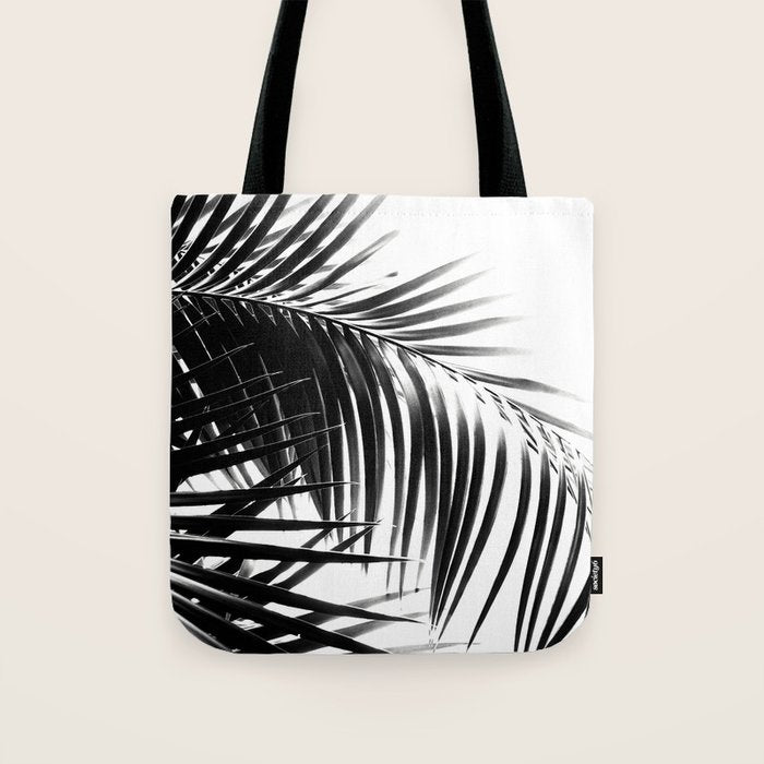 Palm Leaves Black & White Vibes #3 #Tropical #Decor #Art #Homestorie Tote Bag