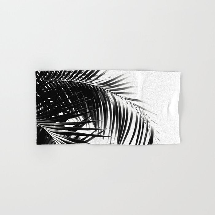 Palm Leaves Black & White Vibes #3 #Tropical #Decor #Art #Homestorie Bath Towel