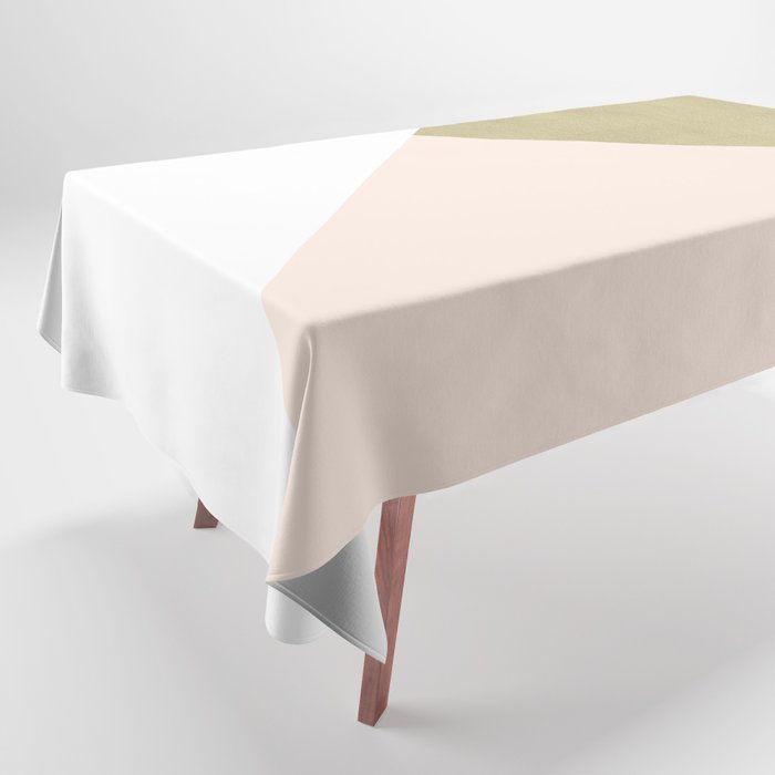 Gold Meets Blush & White Geometric #1 (Faux Foil) #Decor #Art #Homestorie Tablecloth