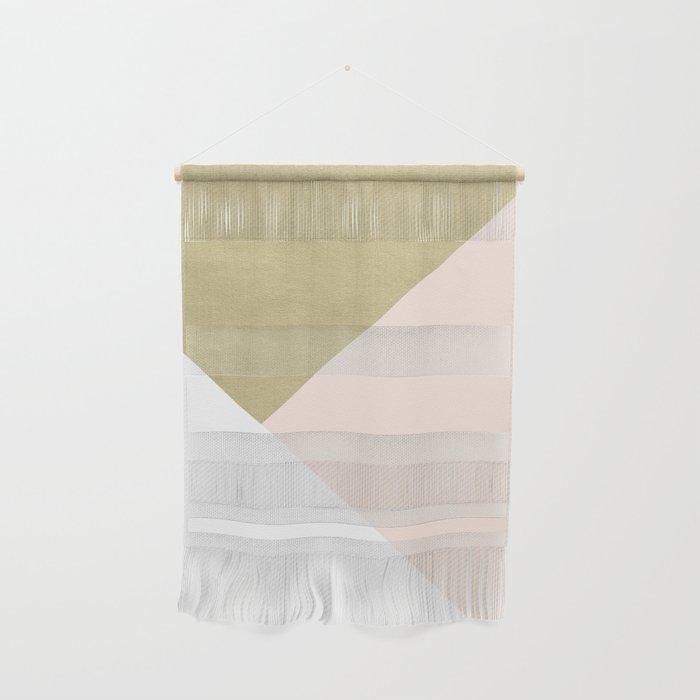 Gold Meets Blush & White Geometric #1 (Faux Foil) #Decor #Art #Homestorie Wall Hanging