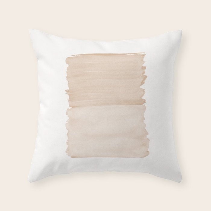 Warm Beige Abstract Minimalism #1 #Minimal #Ink #Decor #Art #Homestorie Throw Pillow