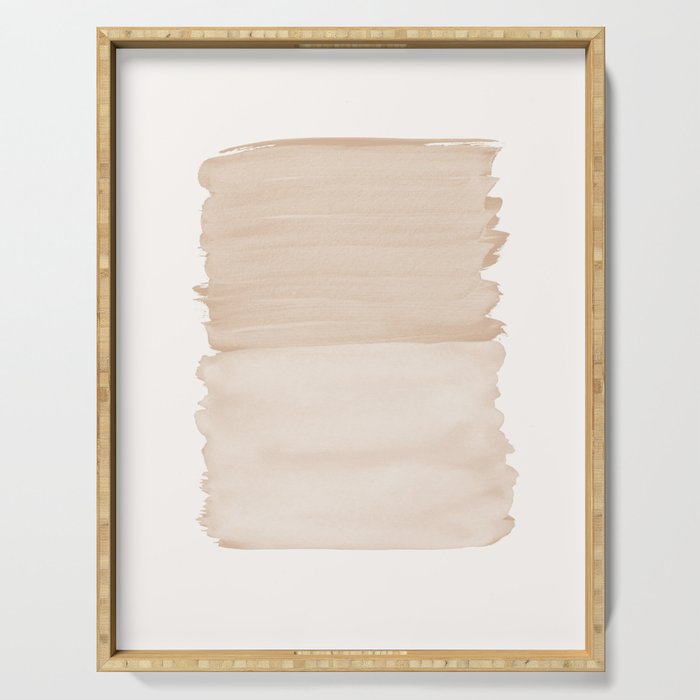 Warm Beige Abstract Minimalism #1 #Minimal #Ink #Decor #Art #Homestorie Serving Tray