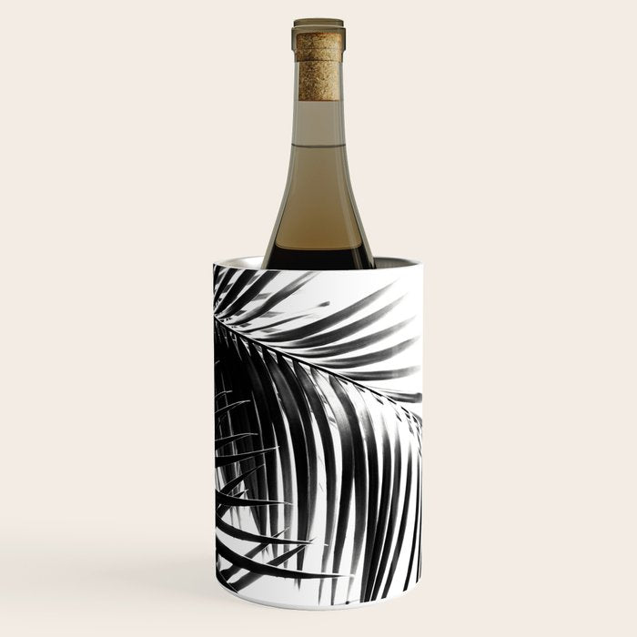 Palm Leaves Black & White Vibes #3 #Tropical #Decor #Art #Homestorie Wine Chiller