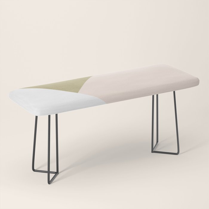 Gold Meets Blush & White Geometric #1 (Faux Foil) #Decor #Art #Homestorie Bench