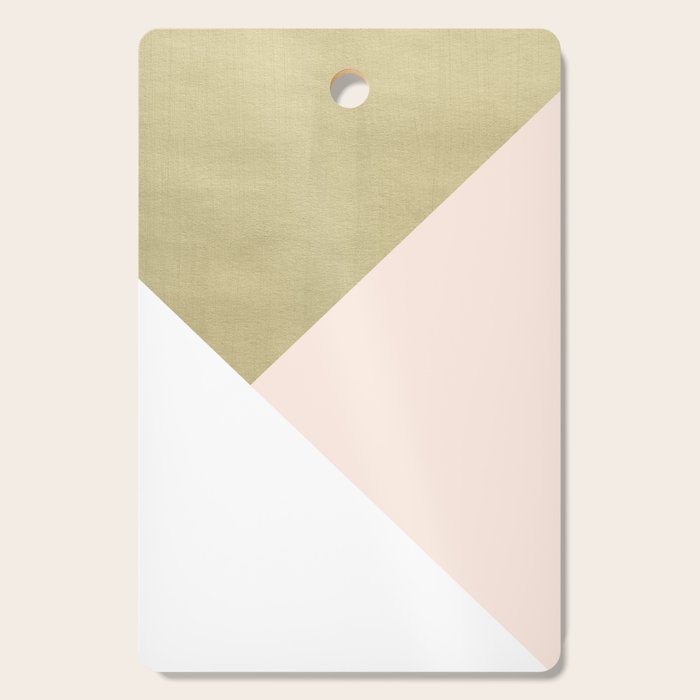 Gold Meets Blush & White Geometric #1 (Faux Foil) #Decor #Art #Homestorie Cutting Board