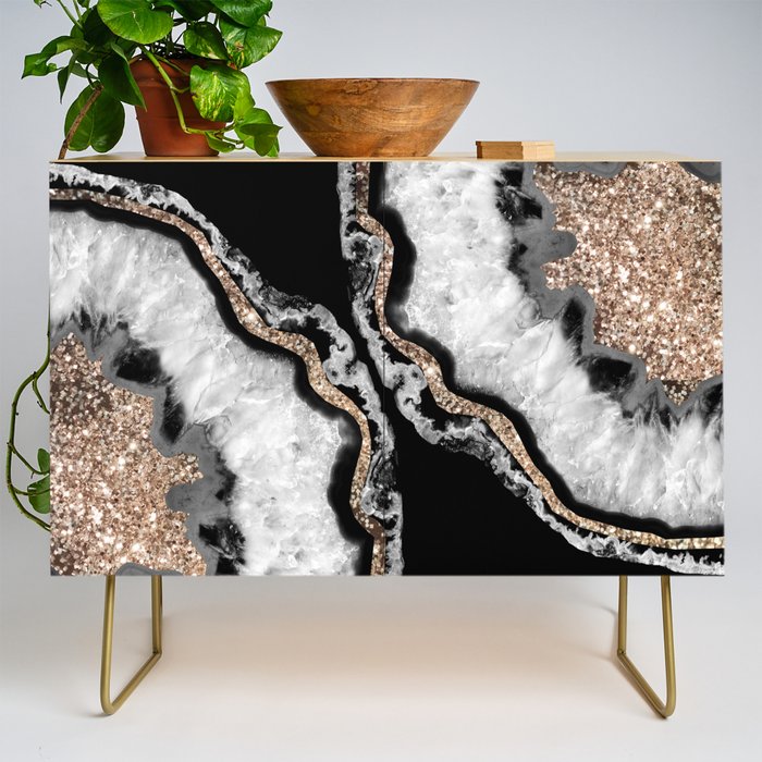 Yin Yang Agate Glitter Glam #8 #Gem #Decor #Art #Homestorie Credenza