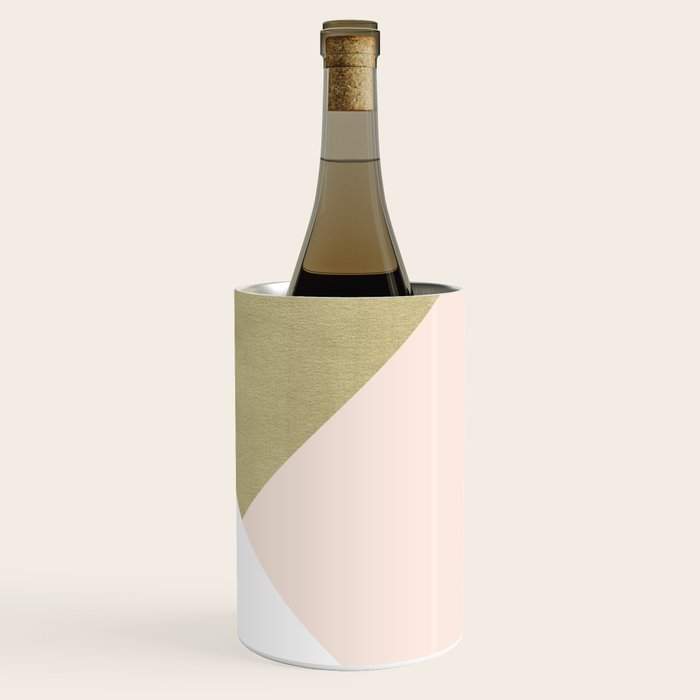 Gold Meets Blush & White Geometric #1 (Faux Foil) #Decor #Art #Homestorie Wine Chiller