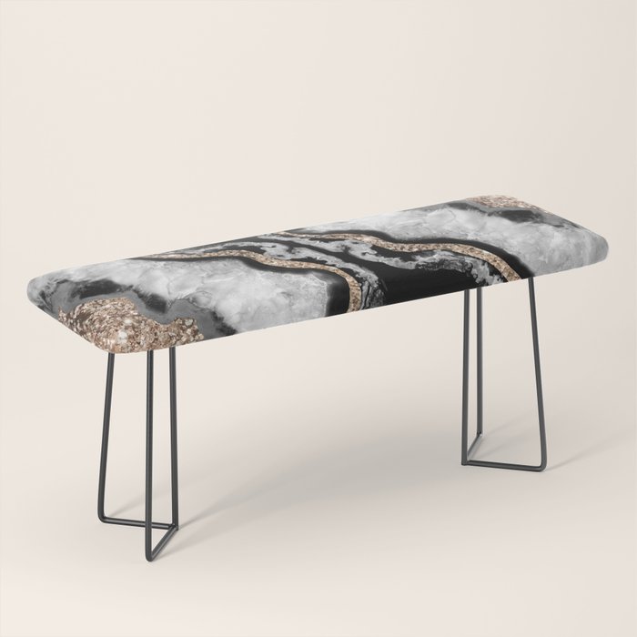 Yin Yang Agate Glitter Glam #8 #Gem #Decor #Art #Homestorie Bench