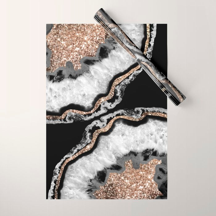 Yin Yang Agate Glitter Glam #8 #Gem #Decor #Art #Homestorie Wrapping Paper