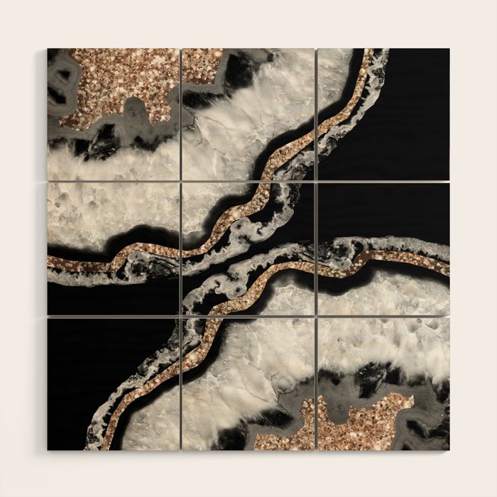 Yin Yang Agate Glitter Glam #8 #Gem #Decor #Art #Homestorie Wood Wall Art
