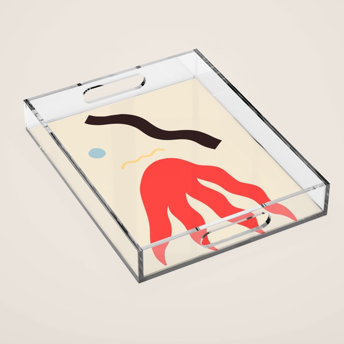 Abstract Portrait Of Anastasia Acrylic Tray