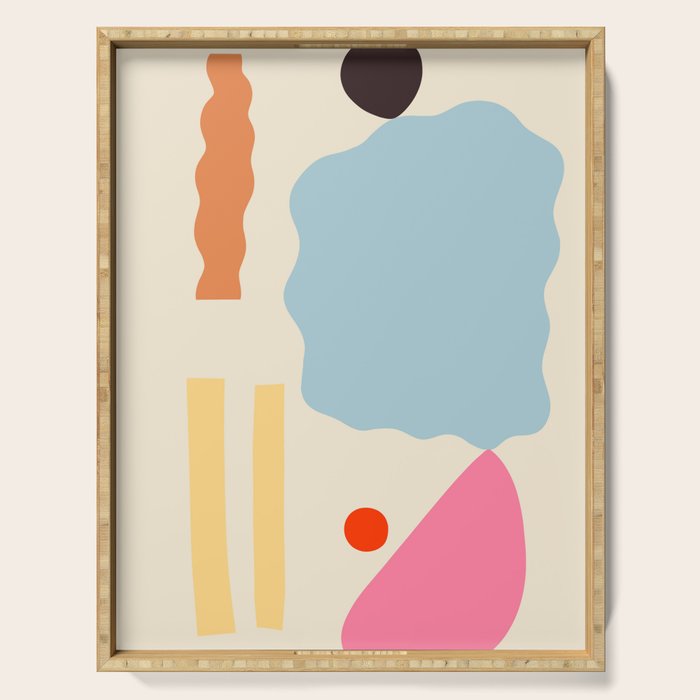 Abstract Portrait Of Alyona Serving Tray