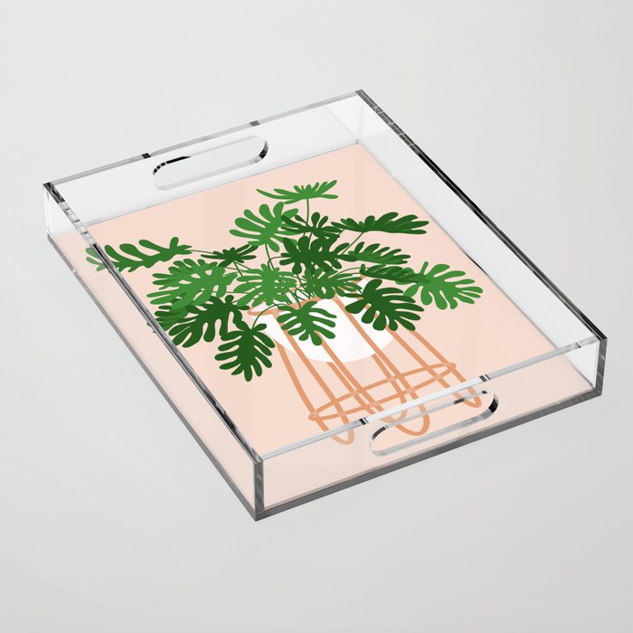 Vase No. 26 With Tropical Plant Acrylic Tray