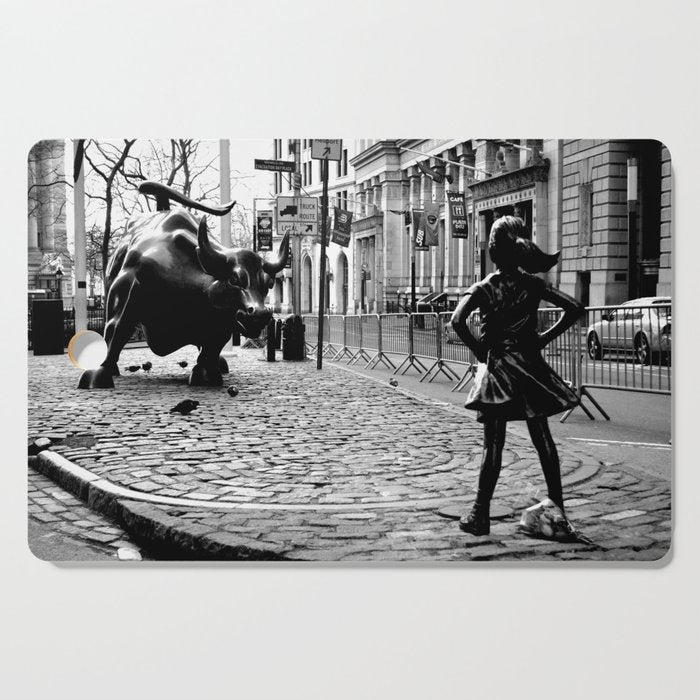Fearless Girl And The Charging Bull Cutting Board