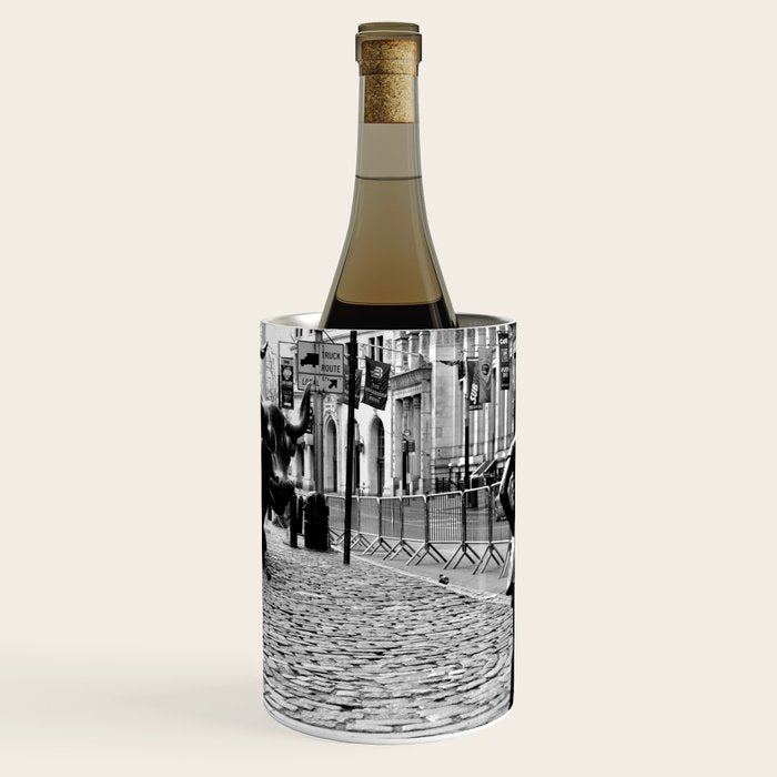 Fearless Girl And The Charging Bull Wine Chiller