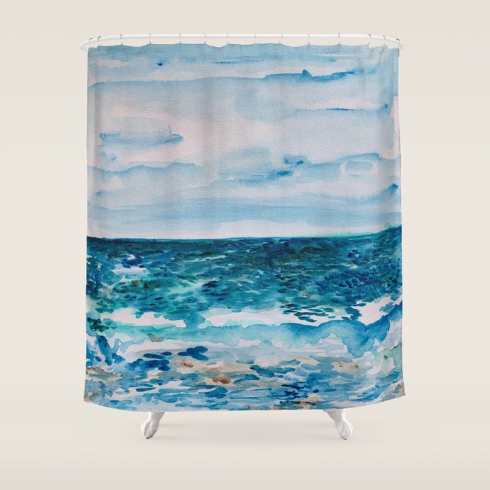 Cabo Beach Mexico Watercolor #1 Shower Curtain