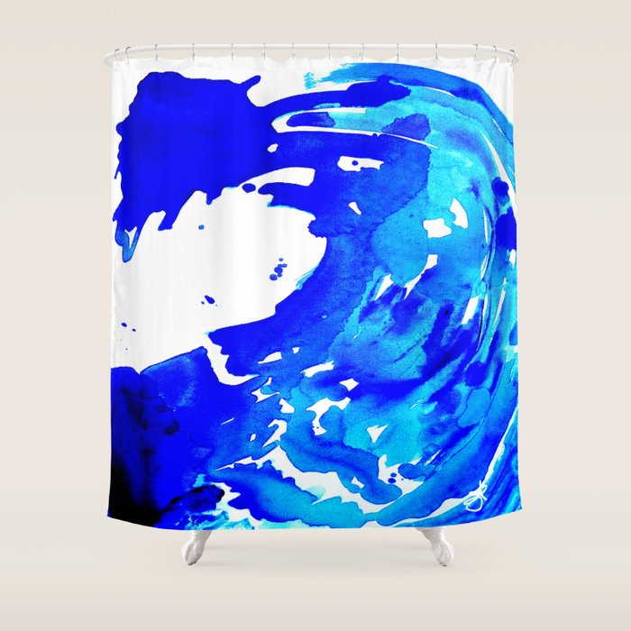 Save The Water Watercolour Shower Curtain