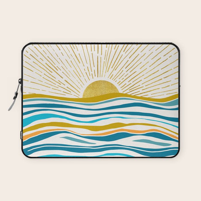 Sunrise At Sea Abstract Landscape Laptop Sleeve