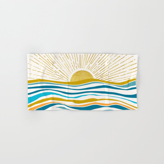 Sunrise At Sea Abstract Landscape Bath Towel