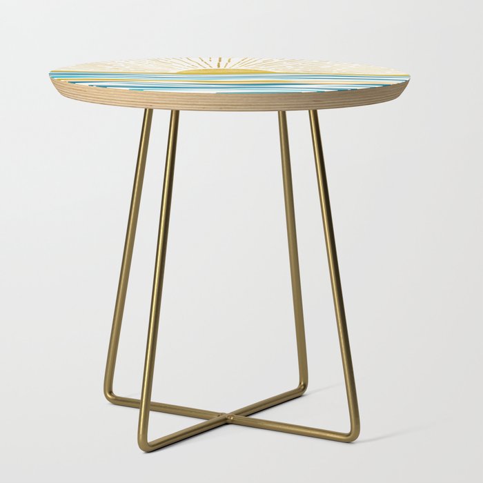 Sunrise At Sea Abstract Landscape Side Table