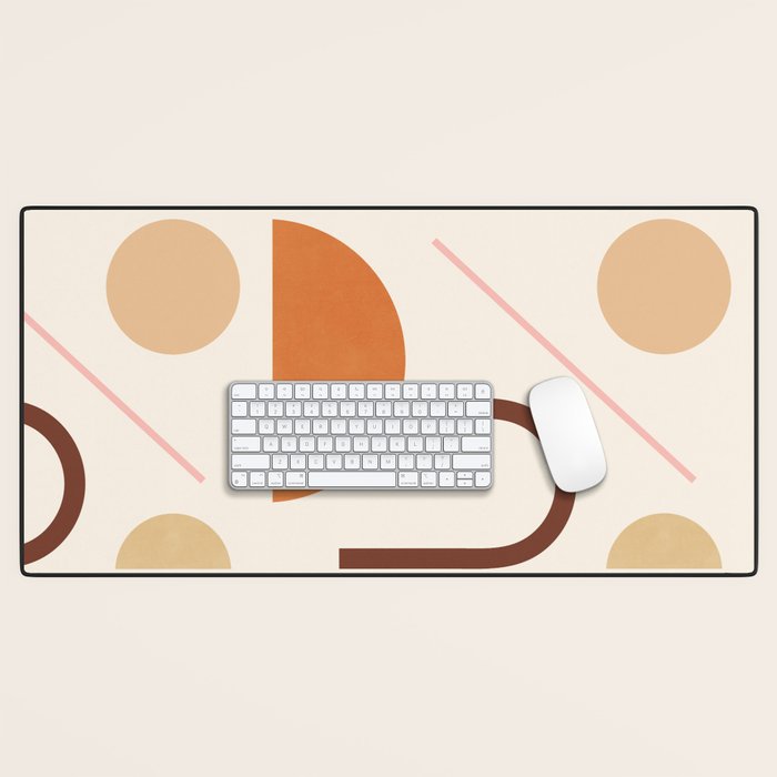 Abstraction_geometric_shape_art_minimalism_001c Desk Mat