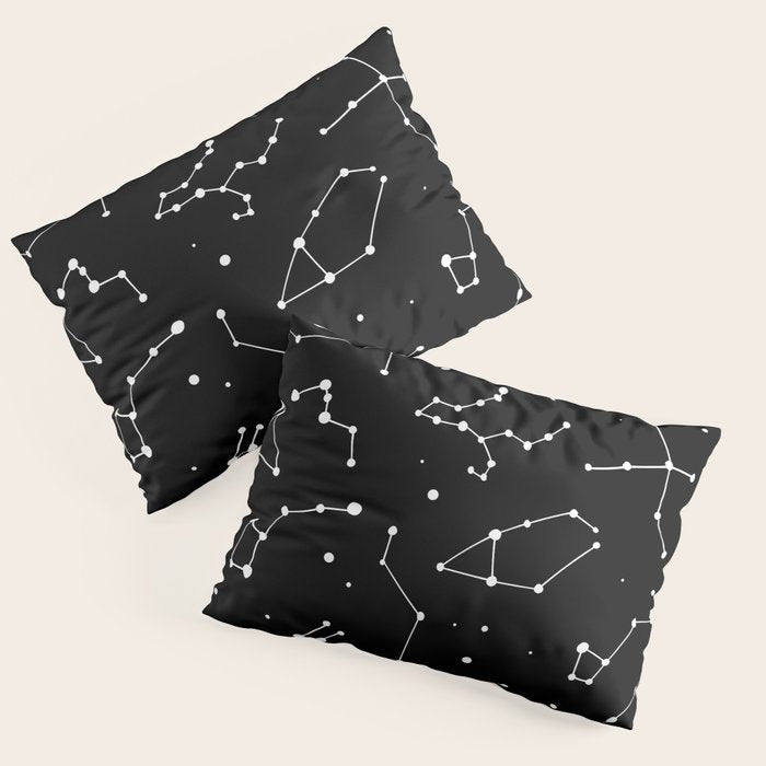 Black And White Constellations Pillow Sham