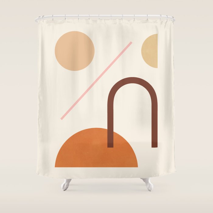 Abstraction_geometric_shape_art_minimalism_001c Shower Curtain