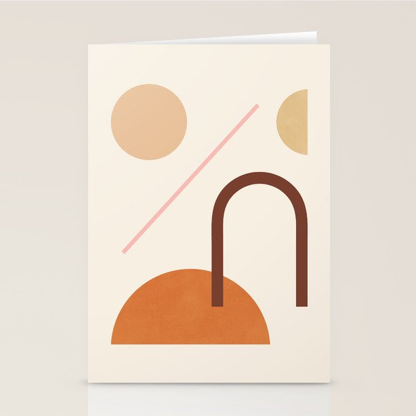 Abstraction_geometric_shape_art_minimalism_001c Stationery Card