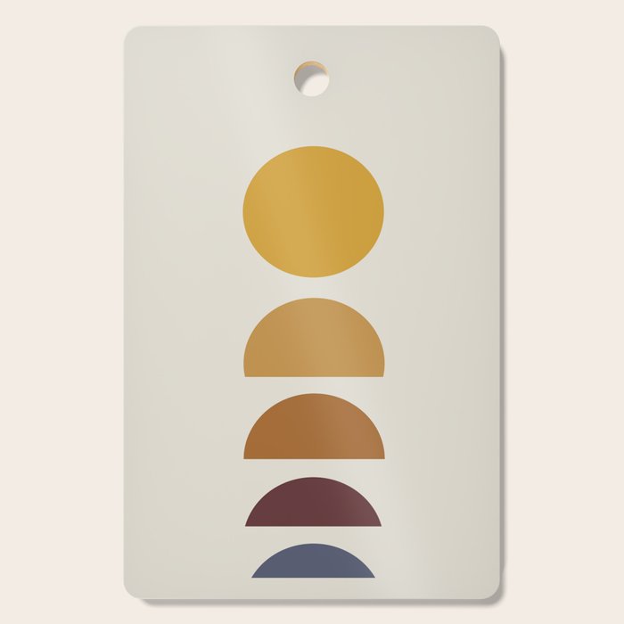 Minimal Sunrise Sunset Shapes Cutting Board